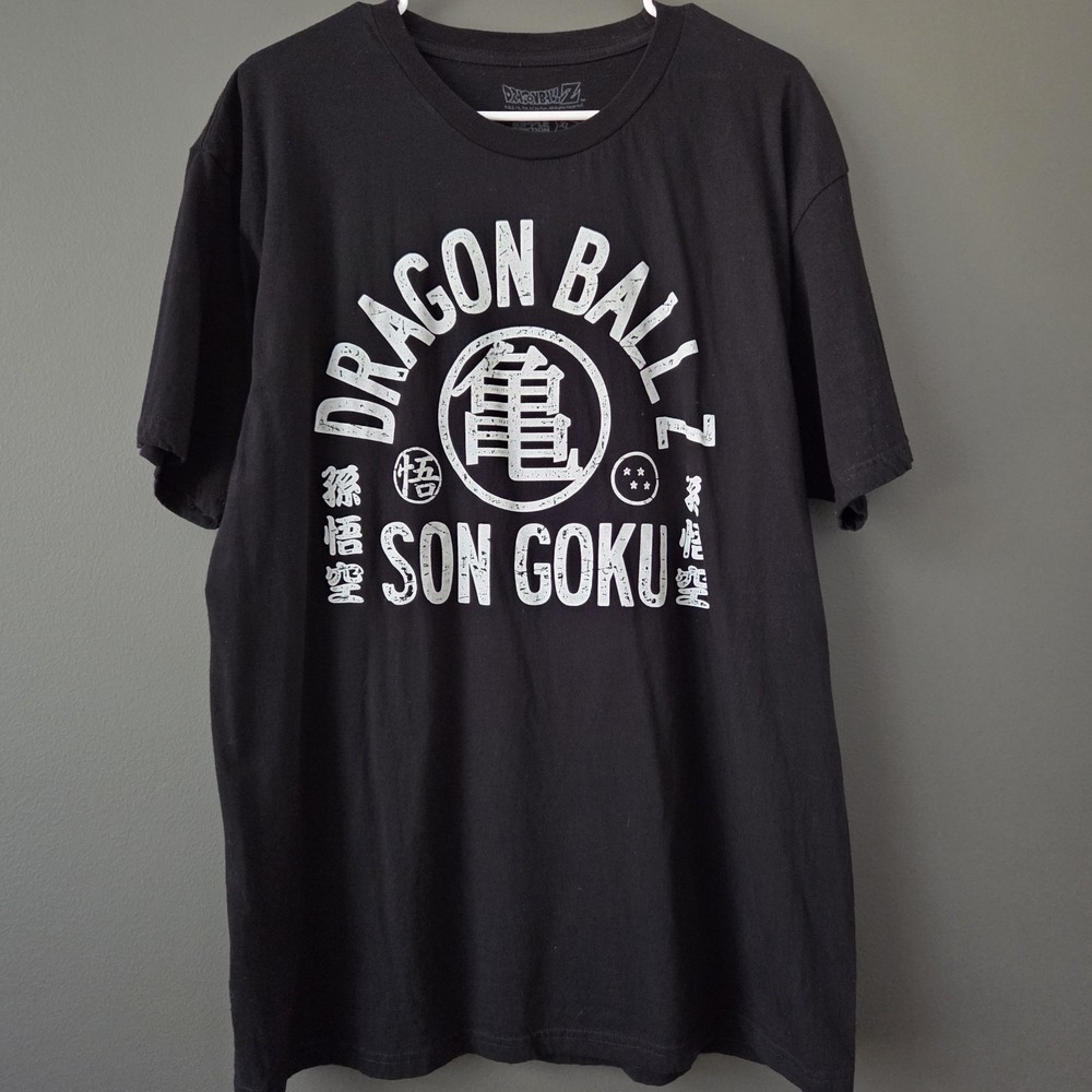 Dragon Ball Z Men's Size XL T-Shirt Son‎ Goku Black Anime Manga Graphic Tee
